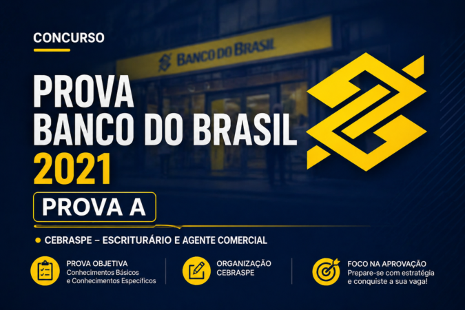 Prova Banco do Brasil 2021 | CESGRANRIO – Escriturário e Agente Comercial | Prova A