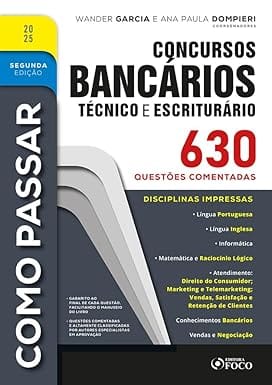 Banco do Brasil – Como Passar em Concursos Bancários – Técnico e Escriturário – 630 Questões Comentadas – 2ª Ed – 2025 | Amazon