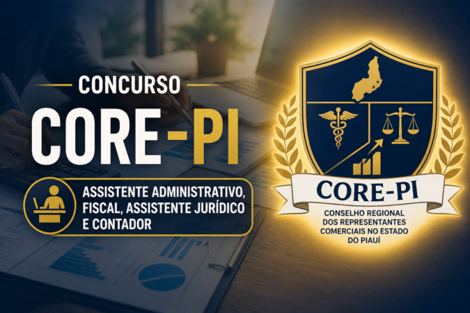 Concurso Core-PI 2026 – Assistente Administrativo, Fiscal, Assistente Jurídico e Contador