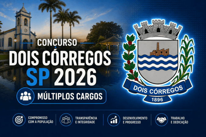 Concurso Dois Córregos/SP – Múltiplos Cargos