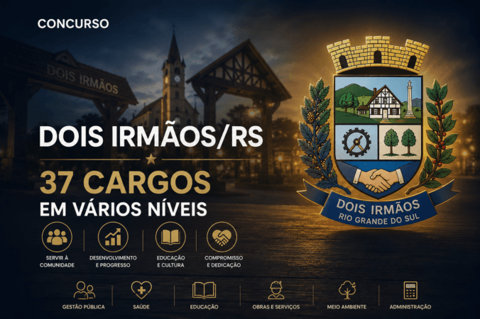 Concurso Dois Irmãos/RS – 37 Cargos em Vários Níveis