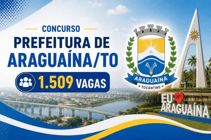 Concurso Prefeitura de Araguaína/TO – 1.509 Vagas