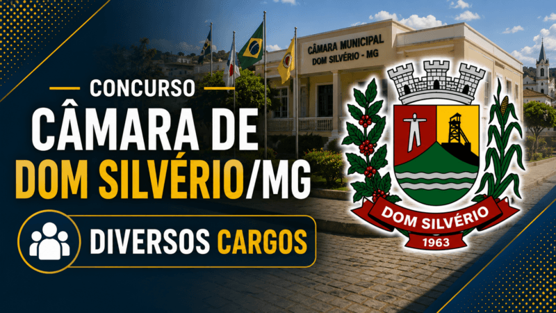 Concurso Câmara de Dom Silvério/MG – Diversos Cargos