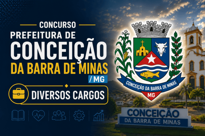 Concurso Prefeitura de Conceição da Barra de Minas/MG – Diversos Cargos