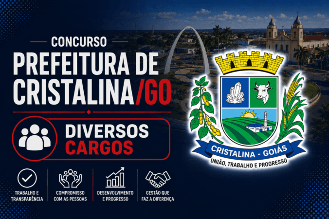 Concurso Prefeitura de Cristalina/GO – Diversos Cargos