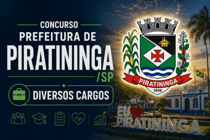 Concurso Prefeitura de Piratininga/SP – Diversos Cargos