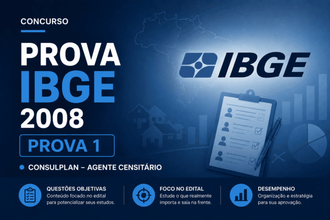 Prova IBGE 2008 | CONSULPLAN – Agente Censitário | Prova 1
