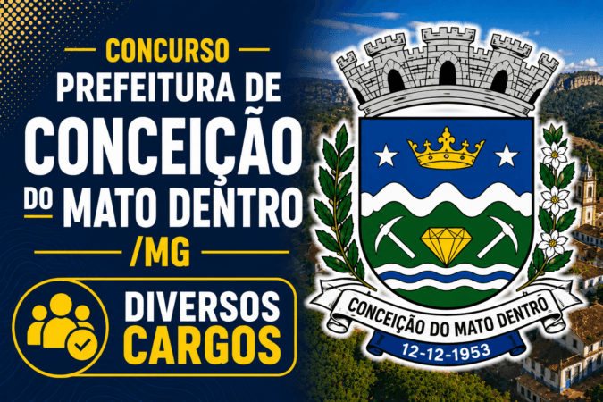 Concurso Prefeitura de Conceição do Mato Dentro/MG – Diversos Cargos