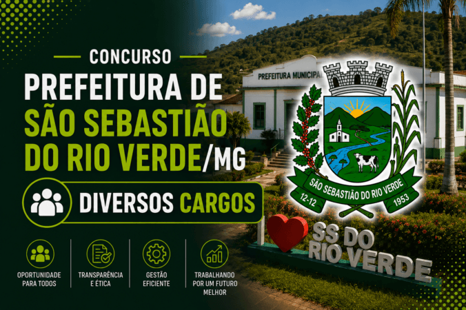Concurso Prefeitura de São Sebastião do Rio Verde/MG – Diversos Cargos