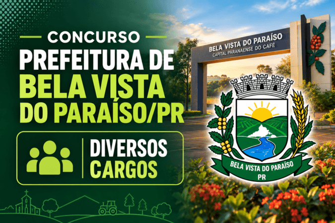 Concurso Prefeitura de Bela Vista do Paraíso/PR – Diversos Cargos